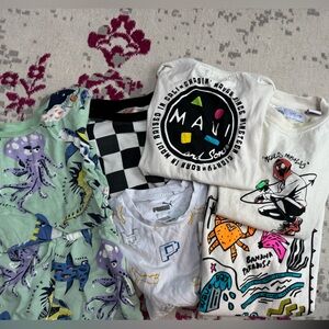 Boys tshirts and one set. Size 6T/XS.